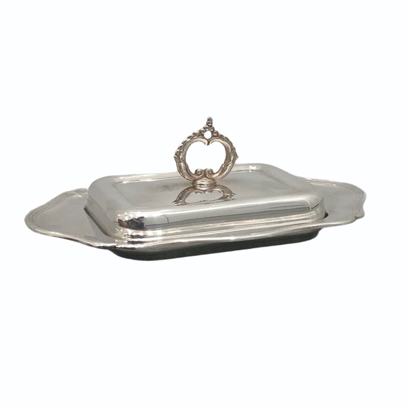 VINTAGE PRIMANYSILVER ERB SWEDEN COVERED BUTTER DISH - Picture 2 of 13